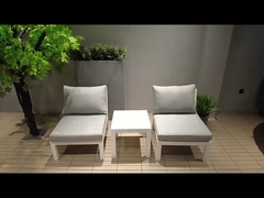 Cadeiras de sala de estar exteriores da cama de Sun da mobília da associação que bronzeam-se Ledge Cushions Chaise Lounge