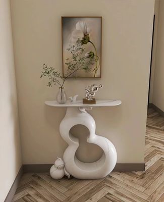 comprar De madeira inoxidável da tabela moderna da entrada do mármore de Art Minimalist online manufacture