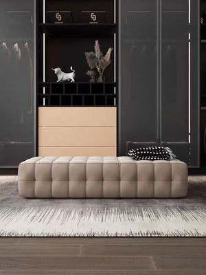 comprar Tamborete da sapata do vestiário de Sofa Bench Bed End Stool de veludo do velo da tecnologia online manufacture