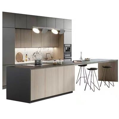 comprar Unidade integrada da cozinha dos armários de cozinha do restaurante hotel moderno traseiro online manufacture