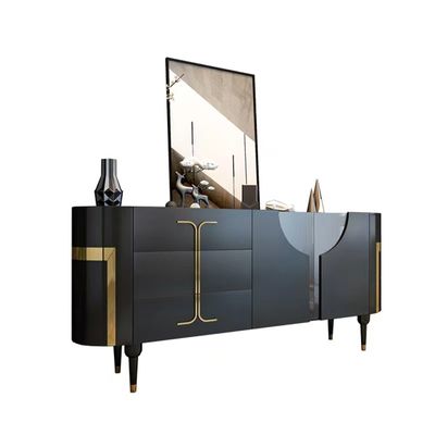 comprar Pés de aço inoxidável do esmalte luxuoso preto nobre do titânio dos armários do aparador quatro feitos sob encomenda online manufacture