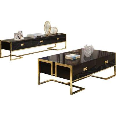 comprar Combinação de aço inoxidável luxuosa clara moderna do armário da tevê da tabela de molho da laca online manufacture