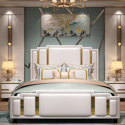 comprar A mobília estofada do quarto do hotel hidráulica levanta acima da cama do couro do armazenamento online manufacture