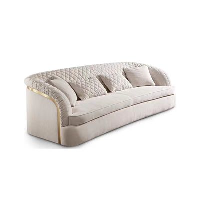 comprar Do sofá branco de veludo da mobília da entrada do hotel de estofamento sofá de assentamento múltiplo online manufacture