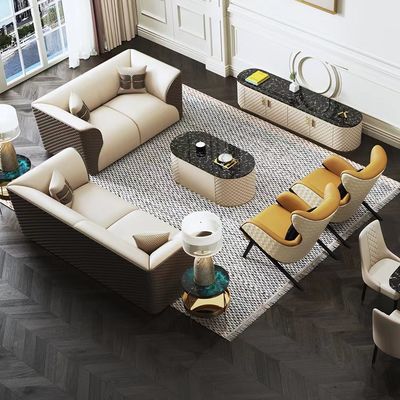 comprar Sofa Set Couch Living Room de couro moderno luxuoso Sofa Hotel Villa online manufacture