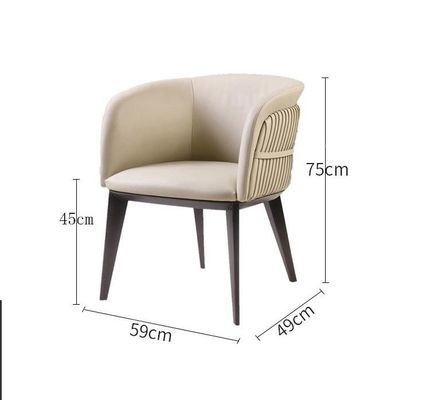 comprar Metal de couro genuíno da mobília moderna do restaurante do hotel que janta a cadeira online manufacture