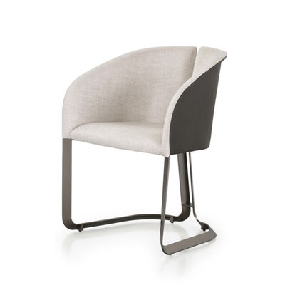 comprar Metal de aço inoxidável moderno de jantar de couro genuíno da cadeira com braços online manufacture