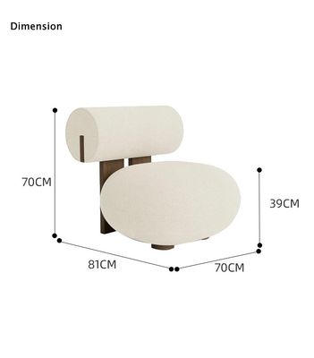Bom preço Móveis leves de luxo para hotelaria criativa sala de estar de madeira maciça sofá simples preguiçoso em linha