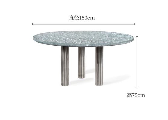 comprar Mesa de jantar redonda do teste padrão de onda da água da mobília do restaurante do hotel de luxo online manufacture