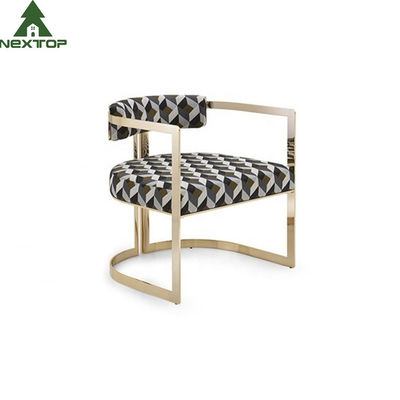 comprar Cadeira de jantar de bronze de aço inoxidável do lazer dourado moderno da poltrona da mobília do hotel de luxo online manufacture