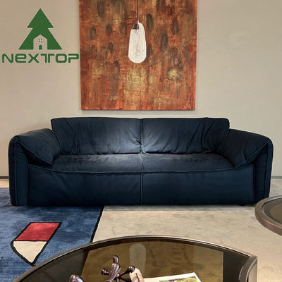 Bom preço Sofá interior de tecido azul profundo 2 3 4 assentos para casa Villa Hotel em linha