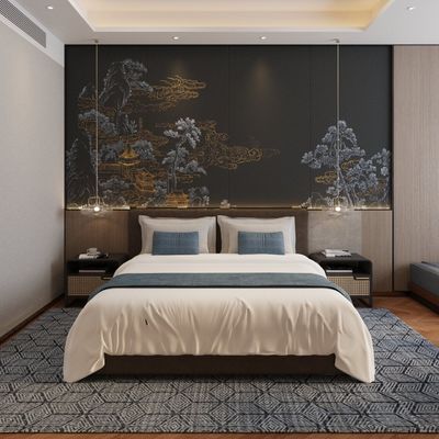 Bom preço Resistente a manchas Hotel King Quarto de hóspedes Mobiliário personalizado totalmente mobiliado em linha
