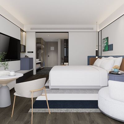 comprar Custom Walnut Wood Finish Hotel Mobiliário de quarto King Quarto de hóspedes Layout Set completo online manufacture