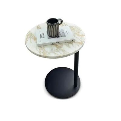 comprar Mesa flexível C Sofá cadeira de mármore branco acabamento base de ferro mesa lateral online manufacture