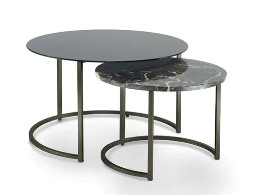 comprar Modern Low Matt Lacquered Metal Coffee Table Set para Hotel Home Office online manufacture