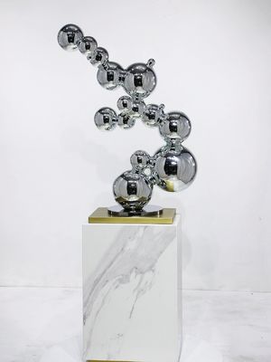 comprar Esculptura de bolhas de metal de qualidade moderna com acabamento espelhado Consola de canto do hotel online manufacture