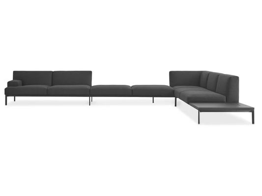 comprar Atmosfera Hotel Grande Espaço Esquina Sofá de Tecido Seccional Pés de Ferro Negro online manufacture