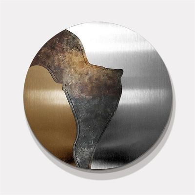 comprar Pintura decorativa redonda de metal sob medida Restauração da entrada do hotel Villa online manufacture