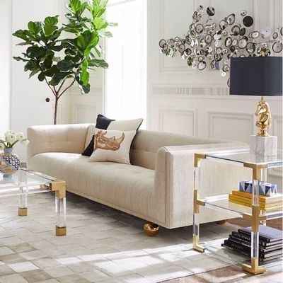 comprar Hotel Tecido de couro Sofá de 3 lugares Mobiliário de hotel de luxo personalizado online manufacture