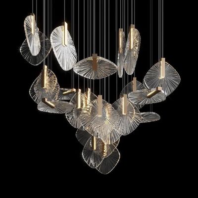 comprar Out-Standard Custom Casa inteira candelabro Disco de vidro Metal Art Piece luzes online manufacture