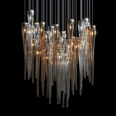 comprar Luxo Champagne Tassel grande iluminação para hotel restaurante resort loja de varejo online manufacture