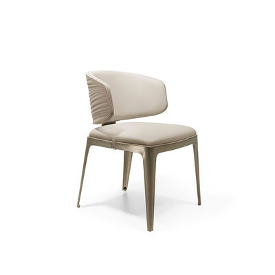 comprar Hotel Restaurante Luz Luxo de aço inoxidável Leather cadeira de jantar online manufacture