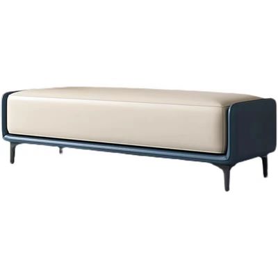 Tamborete de couro luxuoso feito sob encomenda da extremidade da cama do projeto do otomano do banquinho para o quarto do hotel