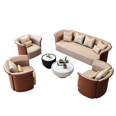 Escritório do convidado do clube que espera o sofá de Sofa Luxury Hotel Lobby Round