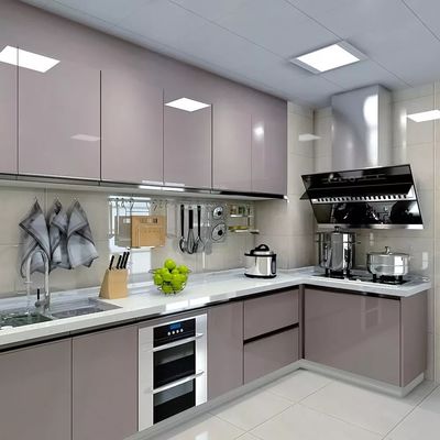 Bom preço 304 armários de cozinha integrais do hotel da mobília de aço inoxidável do hotel em linha