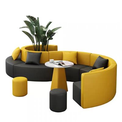 Sofá moderno luxuoso da sala de estar do escritório do arco da sala S de Sofa Hotel Lobby Public Reception da madeira maciça