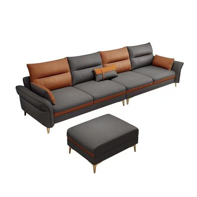 Couro luxuoso moderno Sofa Sophisticated Craftsman da sala de visitas do hotel