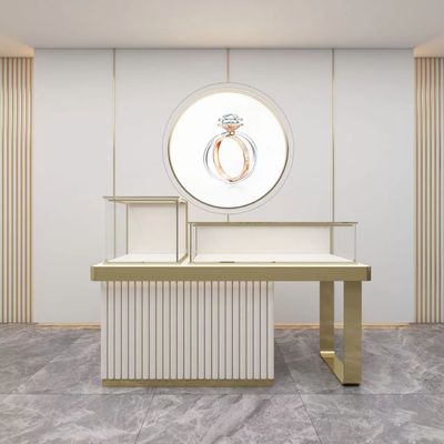 Da janela luxuosa dos armários dos armários de exposição do MDF vitrinas luxuosas da joia