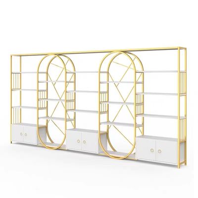Corpo dourado arquivando de mármore MultiLayer luxuoso cosmético versátil dos armários de exposição