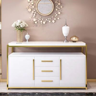 Personalização de aço inoxidável da pintura do armário de mármore moderno do aparador