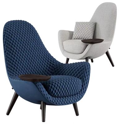 Bandeja de chá de Borgonha Diamond Grid Living Room Fabric Sofa Chair With Stainless Steel