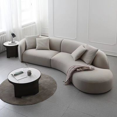 Sofá secional modular curvado luxuoso da lua da recepção da mobília da entrada do hotel