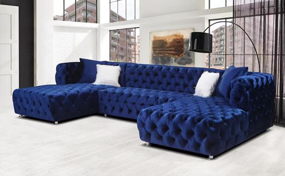 Da mobília comercial da entrada do hotel da madeira compensada veludo secional Sofa Sets