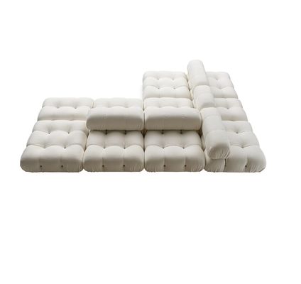 Lãs brancas Sofa Modular Combination do cordeiro de Teddy Hotel Lobby Furniture Fabric