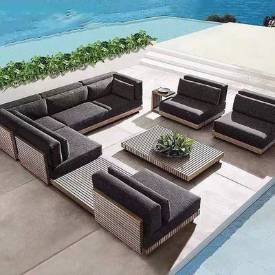Associação exterior Sofa Bed Lounge Chairs Sofa que bronzea-se Ledge Cushions Chaise
