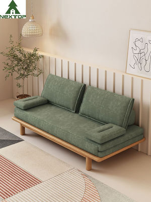Novidade Sofa Bed Green Linen Environmental feito sob encomenda Shrinkable dobrável amigável