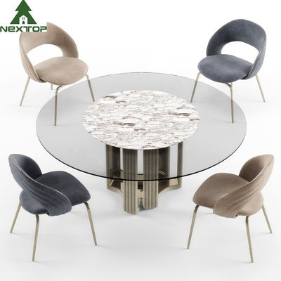 Restaurante do banquete do hotel da cadeira da tela de luxe luxuosa moderna do metal do ouro único