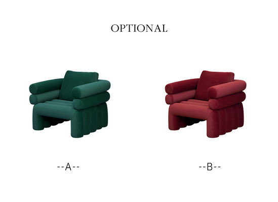 Mobília de Sofa Chair Italian Minimalist Hotel da sala de estar de veludo da sala de visitas única