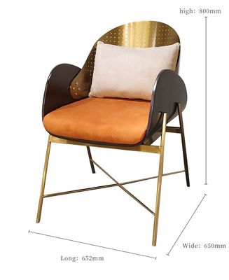 Bom preço Cadeira de jantar de aço inoxidável feita sob encomenda criativa para o prédio de escritórios em linha