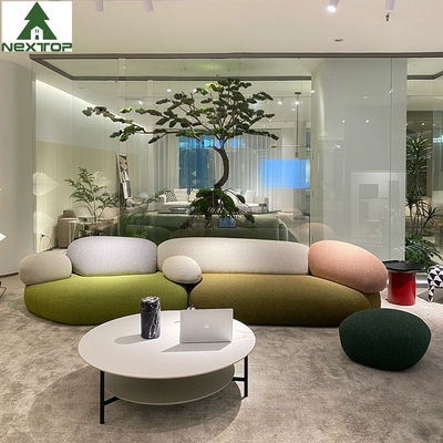Sofá do seixo da entrada de Sofa Set Combination Living Room da tela do projeto da pedra