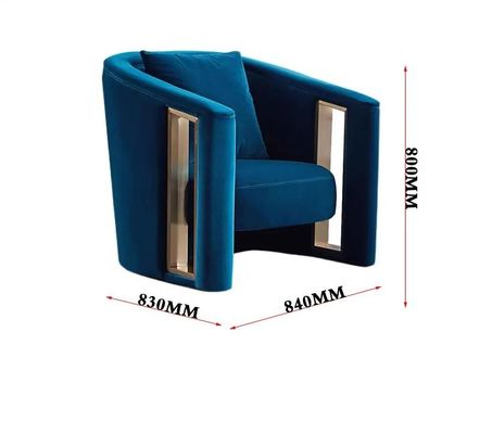 Metal criativo único Sofa Chair Italian Style Customized de veludo da cavidade do braço