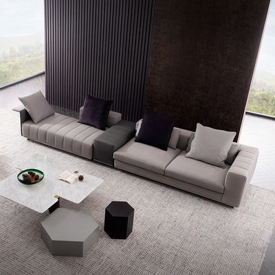 Mobília Sofa Set Leather Fabric Straight modular Sofa Living Room da entrada do hotel do OEM