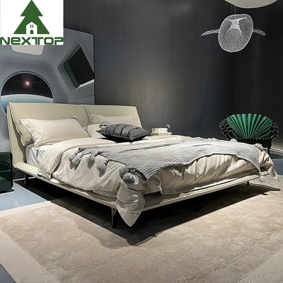 Acessórios de quarto de aço inoxidável de couro branco moderno
