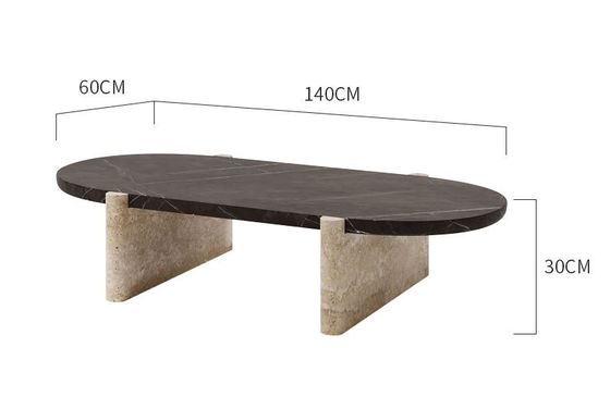 Mobiliário de hotel moderno nórdico mesa de café de pedra natural