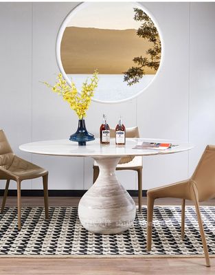 Bom preço Mobiliário de hotel e restaurante robusto Mesa de jantar de mármore natural em linha