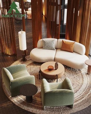 OEM ODM Mobiliário de Lobby de Hotel Área de Espera Exquisita Conjunto de Sofá de Negociação